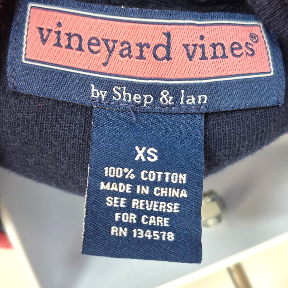 Vineyard Vines Martha's Vineyard shep shirt quarter zip pink blue mens XS - Picture 9 of 10